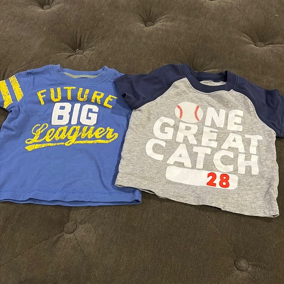 Carters 2 pack of tshirts size 6 months and 12 months - Picture 1 of 1